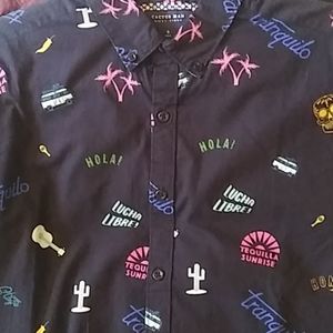 Cactus Man Sugar Skull Lucha Libre Men's Shirt